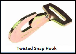 twisted snap hook fittings